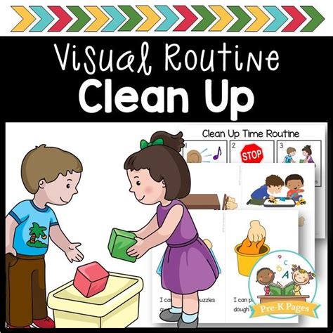 Clean Up Visual Routine Pre K Pages Pre K Pages Clean Classroom