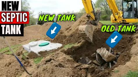 Demolishing Old Septic Tank And Installing New 1250 Gallon Tank On