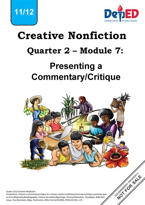 Cnf Melc7 Final Field Validated 1 1 Grade 1112 Creative Nonfiction