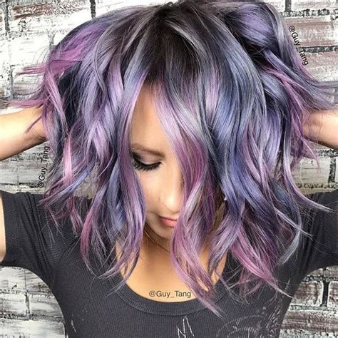 Purple Grey Прически Идеи для волос Идеи для окраски