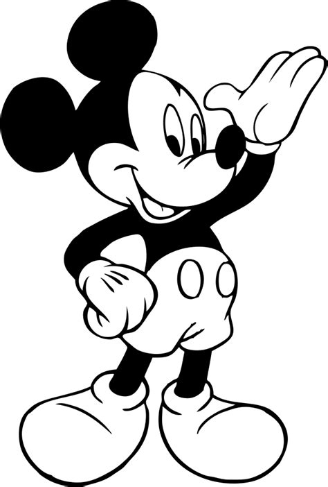 Mickey Mouse Line Drawing