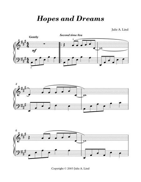Hopes And Dreams By Julie A Lind Digital Sheet Music For Score