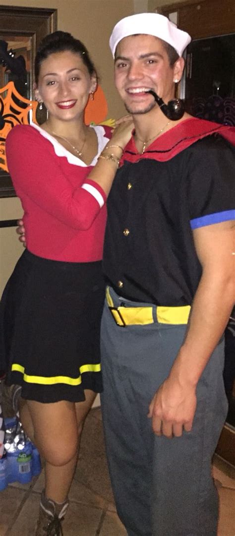 popeye and olive oil halloween costumes diy couples cute couple halloween costumes couple