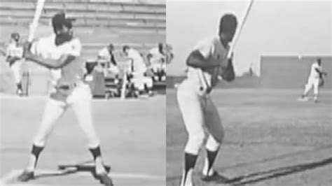 Hank Aaron Baseball Swing Slow Motion Youtube