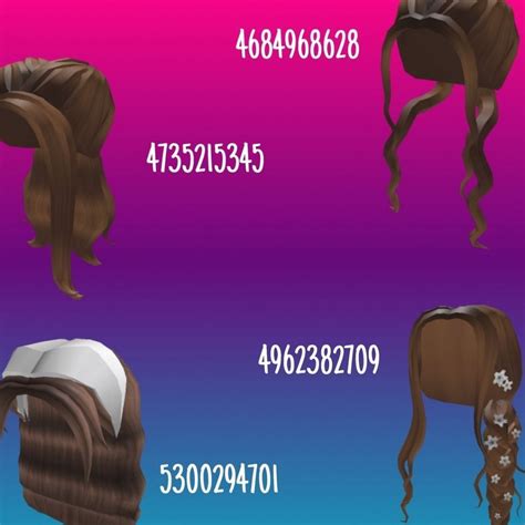 Roblox Hair Codes 2021 Roblox Hair Id Codes 25 Best Hair Codes