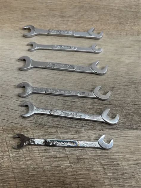 Vintage Snap On 6 Piece Ignition Wrench Set 4 Way Angle 5099 Picclick