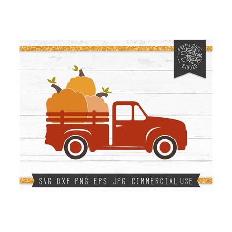 Red Farm Truck Svg Pumpkin Truck Svg Cut File For Cricut An Inspire