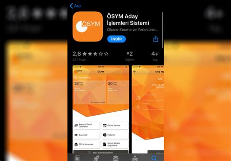 Ösym adaylar için işlemleri yapabileceği internet üzerinden bir kapı açmıştır. ÖSYM AİS Uygulaması, Play Store'da 1,7 Puana Düştü
