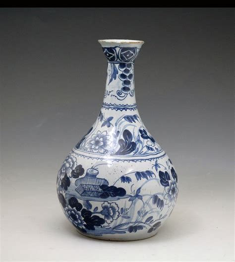 Antique English Delftware Bottle Vase Mid 18th Century Period John