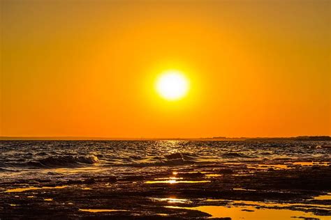 Free Download Sun Over Sea Sun Sunset Summer Nature Sunlight