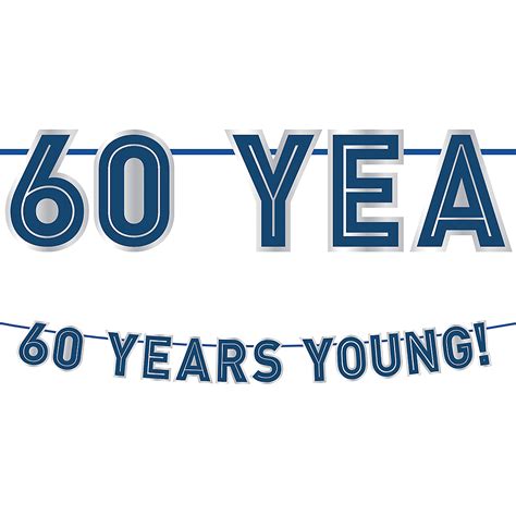 Vintage Happy Birthday 60th Birthday Letter Banner 12ft X 5 12in