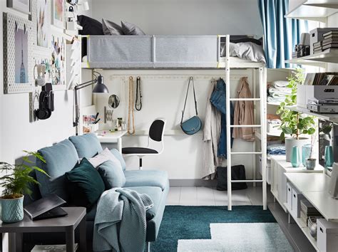 Vertical Storage For An Uncluttered Small Bedroom Ikea