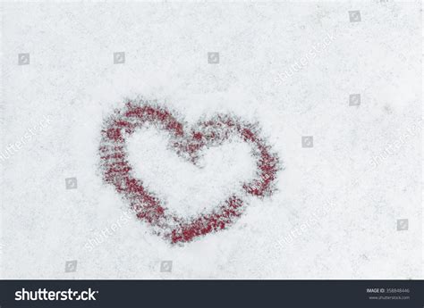 Heart Shape In White Snow Stock Photo 358848446 Shutterstock