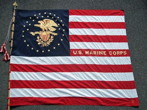 The Battle Flag Of The United States Marine Corps During The American