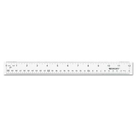 Clear Flexible Acrylic Ruler Standardmetric 12 Long Clear Ase Direct