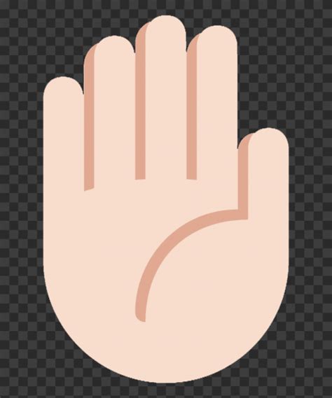 Hd Vector Emoji Stop Hand Clipart Png Citypng