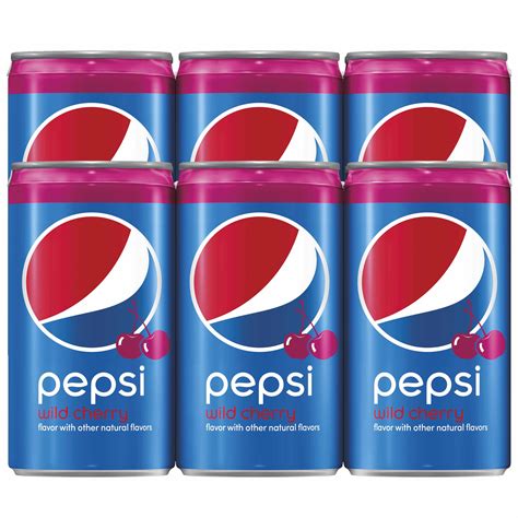 Buy Pepsi Wild Cherry Cola Soda Pop 75 Fl Oz 6 Pack Cans Online At