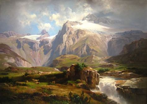 Rompedas 19th Century Alpine And Mountain Painter Of Austria Scenery