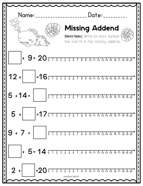 Addition And Subtraction Within 20 Printable Number Lines To 20