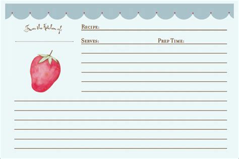 Free Printable Recipe Card Template For Word Sheetdad