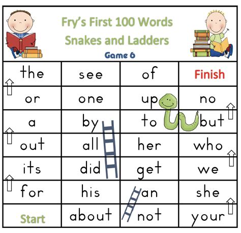 Mrs Gouzies Blog Snakes And Ladders Sight Word Games