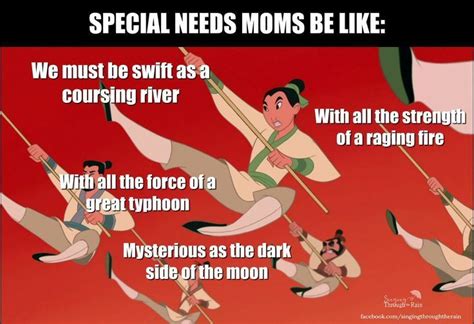 Special Needs Moms Be Like Mulan Funny Humor Special Needs Special Needs Mom