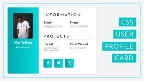 Simple How To Create The User Profile Card Using Html And Css In Just A