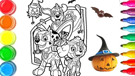 Dessin Et Coloriage Pat Patrouille Super Héros Halloween Draw And