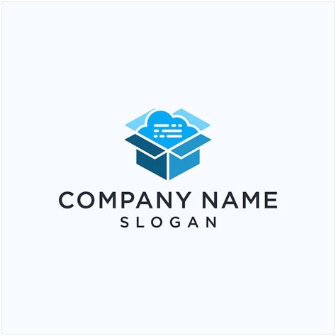 Premium Vector Box Cloud Logo Design