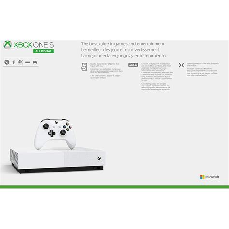 Microsoft 1 Tb Xbox One S All Digital Edition Disc Free With 3 Game