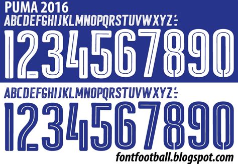 Font Football Font Vector Puma 2016 Kit