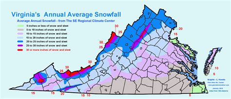 Average Annual Snowfall Map Snowfall Virginia Winter Weather Forecast