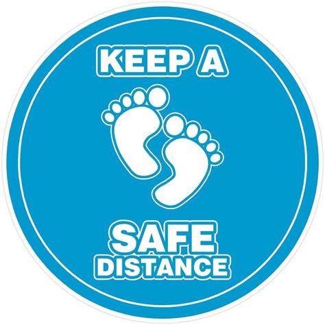 Keep A Safe Distance Floor Sticker For Schools