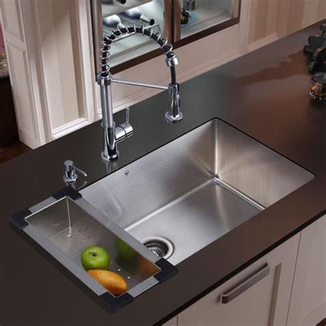 A good sink will enhance your kitchen's design, and it will become the kitchen's centerpiece. Shop VIGO All-in-One 30-inch Stainless Steel Undermount ...