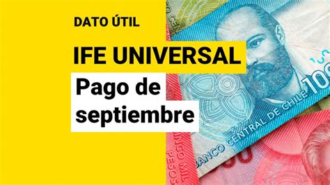 Sep 06, 2021 · a partir de este lunes 6 de septiembre se abren las postulaciones al ingreso familiar de emergencia (ife) universal, cuyo proceso corresponde al pago del noveno mes del año. IFE Universal: ¿Cuántos días quedan para recibir el pago ...