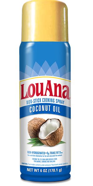 Immediate effect and quick drying: LouAna Coconut Oil Non-Stick Cooking Spray