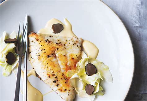 Turbot With Truffle Dressing And Broccoli Food And Travel Magazine