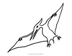 This pterodactyl looks a lot fiercer than the previous ones. Cute Dinosaur - My Coloring Land
