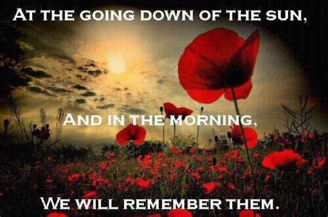 At The Going Down Of The Sun And In The Morning We Will Remember Them