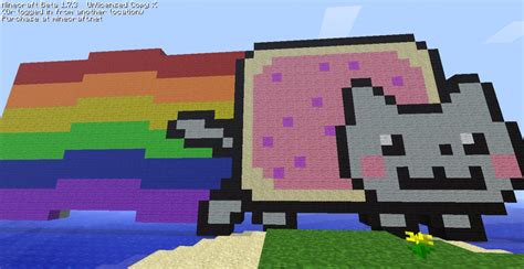 Nyan Cattac Nayn Flipside Pixel Art Minecraft Project
