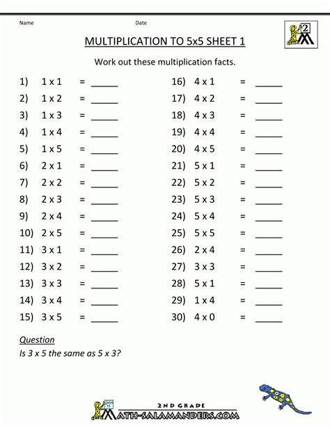 Free Multiply By 3 Worksheets