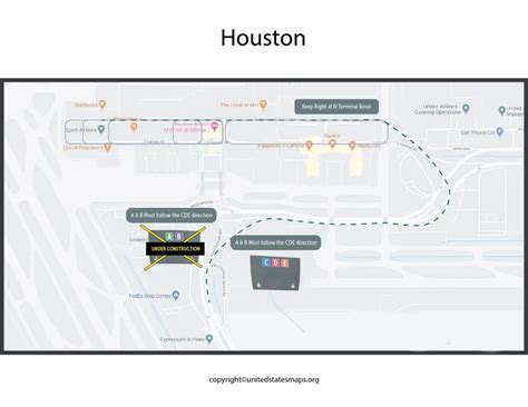 Houston Airport Map George Bush Airport Map