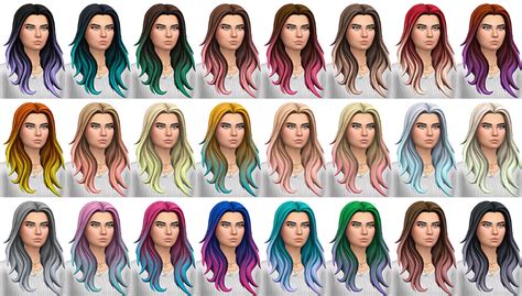 Fortnite Misc Hair Set 01 Conversionedit Hair Setting Sims 4 Hair