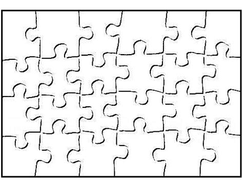 25 Jigsaw Puzzle Blank Template Stock Illustration Illustration Of