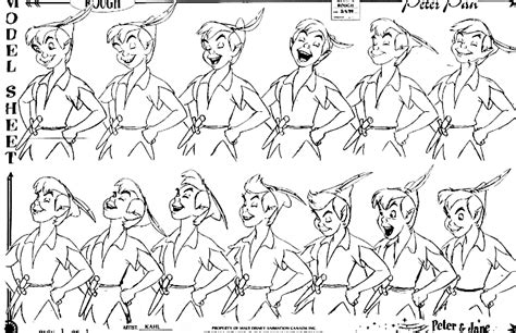 Walt Disney Model Sheets Peter Pan Personnages De Walt Disney Photo
