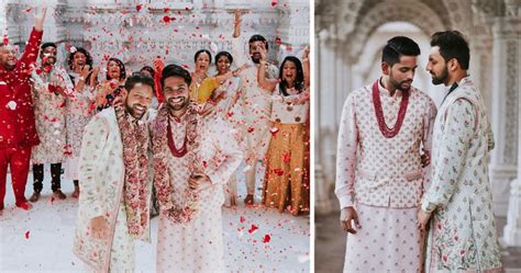 Gay Indian Couple Hold A Traditional Wedding Ceremony In A Hindu Temple