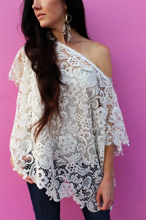 You could easily just cut the sleeves off around the seams, or make the armholes larger by cutting further down on the shirt. DIY This Easy Boho Off Shoulder Top | Diy lace shirt, Diy ...