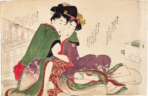 attributed to kitagawa utamaro 1754 1806 six shunga woodblock prints edo period 19th