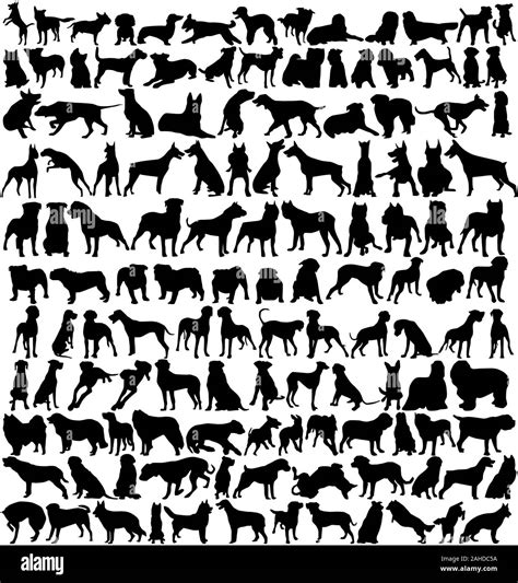 Hundreds Of Vector Dogs Silhouettes Stock Vector Image And Art Alamy