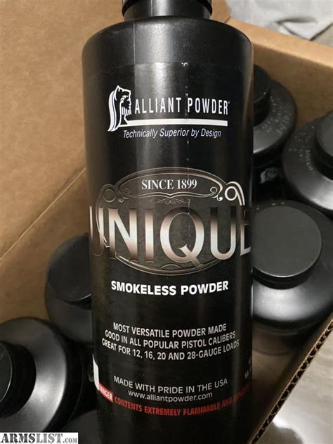 Physical characteristics of smokeless powder. ARMSLIST - For Sale: Alliant UNIQUE smokeless powder